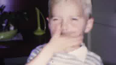 This blond boy's birthday wish is sweeter than his cake