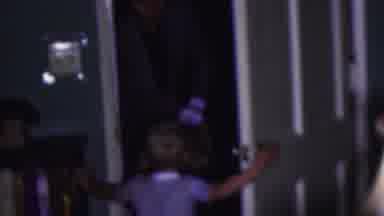 Cleveland Ohio USA (1953): Kid Opening Door And Mother And Kid Come In