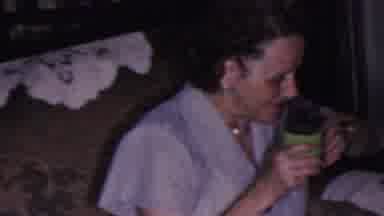 Cleveland Ohio USA (1953): Auntie Having A Drink