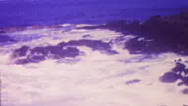 Hawaii USA (1962): Waves Crashing Into Rocks Making A Big Splash