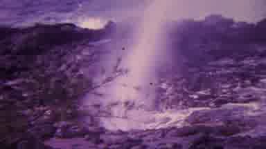 Hawaii USA (1962): Waves Crashing Upon The Rocks On Shore