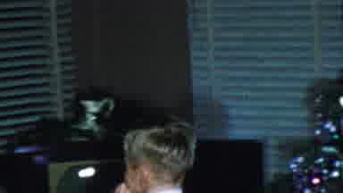 Columbus Ohio USA (1954): A Man And His Boy Enjoying Family Time At Christmas