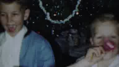 These toddlers are so excited for the party, they're blowing their own trumpet