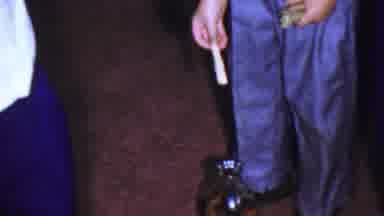 Columbus Ohio USA (1954): Boy In Blue Jeans Dropping Item In Bottle