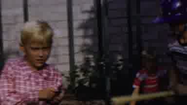 Columbus Ohio USA (1954): Two Kids Playing A Game Of Baseball