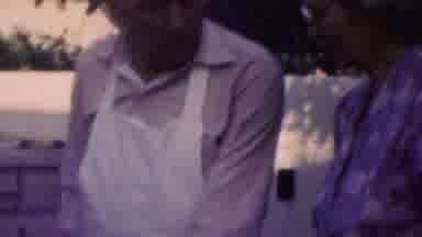 Seaside New Jersey USA (1949): Grilling Elderly Backyard Bbq Porch