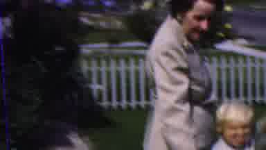 Seaside New Jersey USA (1949): A Woman Points Something To Her Child