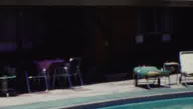 Seaside New Jersey USA (1949): Vintage Footage Of Slow Pan Of A Pool And Chairs