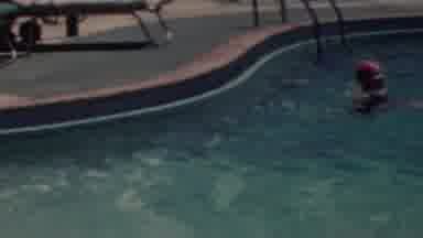 Seaside New Jersey USA (1949): Women Swimming In Pool With Pink Swim Cap And Blue