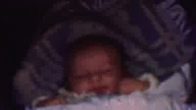 San Diego California USA (1955): Newborn Baby Boy Wrapped In A Blanket