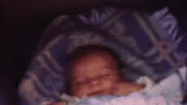 San Diego California USA (1955): New Born Child Sleeping In A Crib