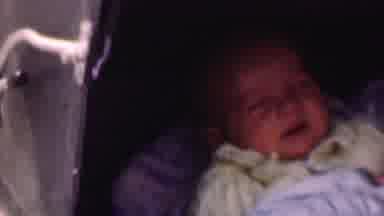 San Diego California USA (1955): Vintage Footage Of Baby Crying And Being Held In