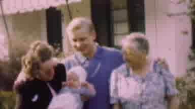 San Diego California USA (1955): A Family With A Newly Born Baby