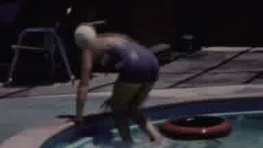Seaside New Jersey USA-1949: Woman Playing In Pool