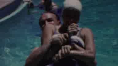 Seaside New Jersey USA-1949: Man Dunking Woman In Pool