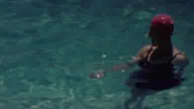 Seaside New Jersey USA (1949): Woman In Pool With Man Swimming Towards Her