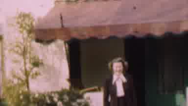 San Diego California USA (1955): Smiling Woman Elegant Clothes Walking
