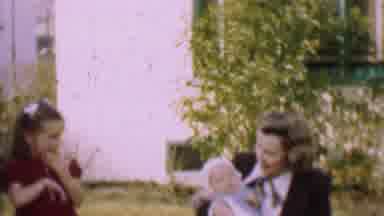 San Diego California USA (1955): Family Meeting New Born Baby For The First Time