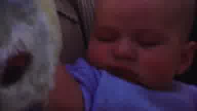 San Diego California USA (1955): Baby Waking Up From A Nap