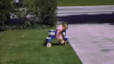 San Diego California USA (1955): Baby On Bicycle