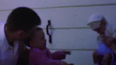 San Diego California USA (1955): Introducing Babies To Each Other Trying To Get