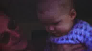 San Diego California USA (1955): Female Adult Playing At Home With One-Year-Old In