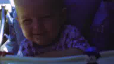 San Diego California USA (1955): Cute Baby Smiling While Sitting In A Chair