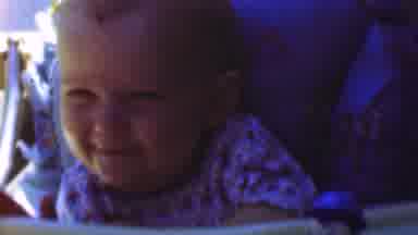 San Diego California USA (1955): Baby Laughing At Something