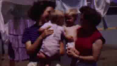 Phoenix Arizona USA (1956): Sisters And Their Children In The Yard
