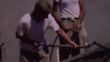 Phoenix Arizona USA (1956): Builders Working Concrete Shovels And Wheelbarrows