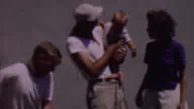 PHOENIX ARIZONA USA-1956: Family Working Outside With Each Other Are Having Fun