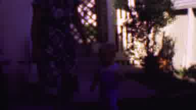 Phoenix Arizona USA (1956): Child Running In A Yard On A Sunny Day With An Adult