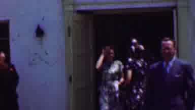 Dallas Texas USA (1956): Church With People Dressed Up Walking Out