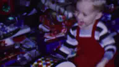 Phoenix Arizona USA (1956): Child Plays With Drum On Christmas
