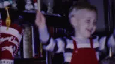 Phoenix Arizona USA (1956): Happy Toddler Playing With Drum Sticks Then Gets A