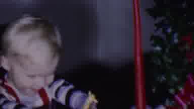 Phoenix Arizona USA (1956): Little Boy Playing With His Presents At Christmas