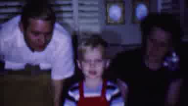Phoenix Arizona USA (1956): Little Boy Happy Inside Home With Parents