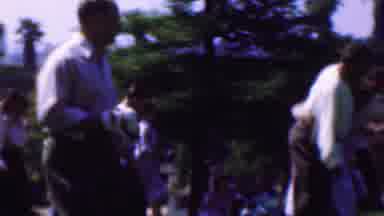 Dallas Texas USA (1956): People Participating In A Three Legged Race Happening At