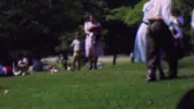 Dallas Texas USA (1956): People Racing In 3 Legged Race Running Up Amd Down A