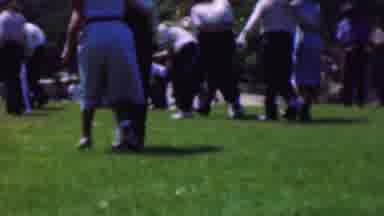 Dallas Texas USA (1956): Group Of People At Event Three Legged Race Being