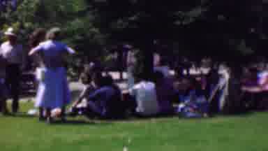 Dallas Texas USA (1956): Group Of People Waiting For An Event Outside