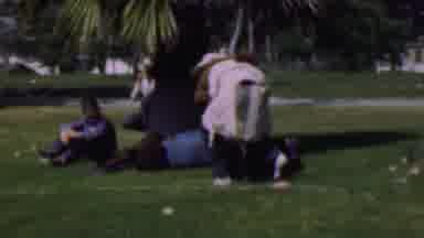 Dallas Texas USA (1956): Locals Enjoy Town Wide Clothing Exchange At Park In