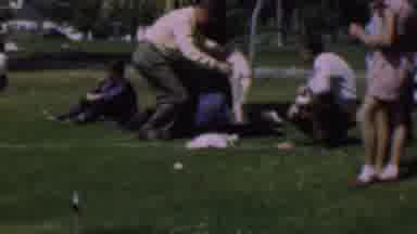 Dallas Texas USA (1956): Family Park Together Picnic Sitting Down Park Grass