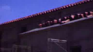 Dallas Texas USA (1956): Terracotta Roof Tiles And Scaffolding Along Side Of