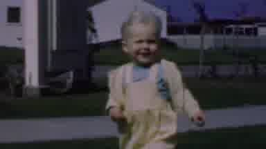 Dallas Texas USA (1956): Happy Little Child Walking