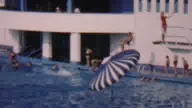 Covington Kentucky USA-1961: People Swimming And Diving At A Public Pool