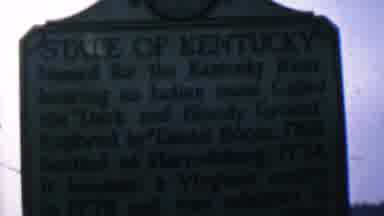 Covington Kentucky USA-1961: Kentucky State History Marker Plaque