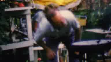 Covington Kentucky USA (1961): Man Watches Birds Flying