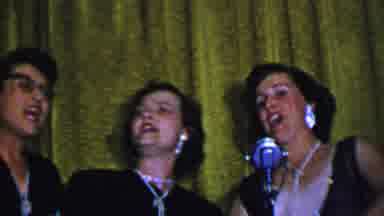 Dallas Texas USA-1956: Three Women Singing On Stage