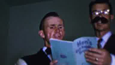 Dallas Texas USA (1956): Group Of Men Singing Together In Public